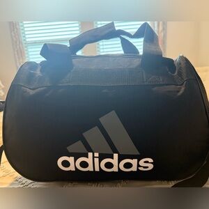 adidas Black Duffel Bag with White Logo
